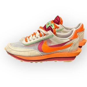 Size 12 - sacai x Clot x Nike LDWaffle Net Orange Blaze